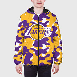 Куртка с капюшоном мужская LA LAKERS ЛЕЙКЕРС, цвет: 3D-черный — фото 2