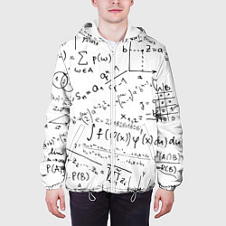Куртка с капюшоном мужская Мама,я математик!, цвет: 3D-белый — фото 2