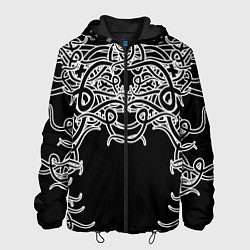 Куртка с капюшоном мужская Фэнтези мотылёк, цвет: 3D-черный