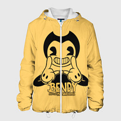 Куртка с капюшоном мужская Bendy And The Ink Machine, цвет: 3D-белый