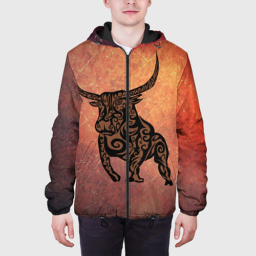 Мужская куртка Символ года 2021 Бык / 3D-Черный – фото 3