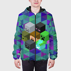 Куртка с капюшоном мужская Minecraft, цвет: 3D-черный — фото 2
