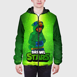 Куртка с капюшоном мужская Brawl Stars Leon, цвет: 3D-черный — фото 2