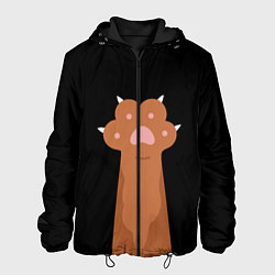 Куртка с капюшоном мужская Лапа медведя, цвет: 3D-черный