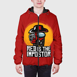 Куртка с капюшоном мужская Red Is The Impostor, цвет: 3D-черный — фото 2