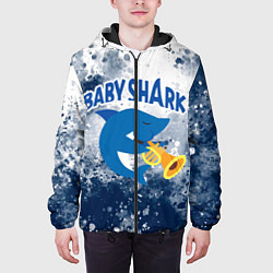 Куртка с капюшоном мужская BABY SHARK БЭБИ ШАРК, цвет: 3D-черный — фото 2