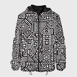 Куртка с капюшоном мужская Геометрия, цвет: 3D-черный