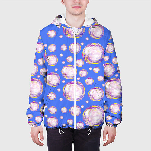 Мужская куртка Мыльные пузыри / 3D-Белый – фото 3