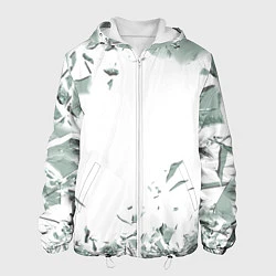 Куртка с капюшоном мужская Разбитое стекло, цвет: 3D-белый