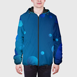 Куртка с капюшоном мужская Пузыри, цвет: 3D-черный — фото 2