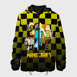 Куртка с капюшоном мужская Minecraft S, цвет: 3D-черный