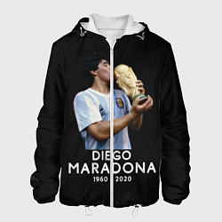 Куртка с капюшоном мужская Diego Maradona, цвет: 3D-белый
