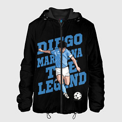 Куртка с капюшоном мужская Diego Maradona, цвет: 3D-черный