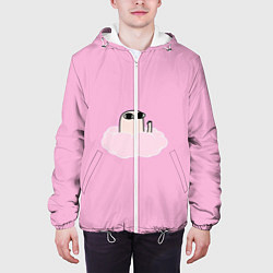 Куртка с капюшоном мужская Мем, цвет: 3D-белый — фото 2