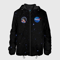 Куртка с капюшоном мужская NaSa Space Космос Наса, цвет: 3D-черный