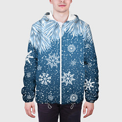 Куртка с капюшоном мужская Снежное Настроенние, цвет: 3D-белый — фото 2