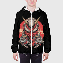 Куртка с капюшоном мужская Cyber Oni Samurai, цвет: 3D-белый — фото 2