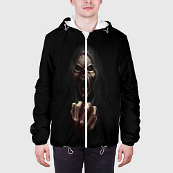 Куртка с капюшоном мужская Древний Вампир, цвет: 3D-белый — фото 2