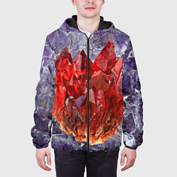 Куртка с капюшоном мужская Роза инков, цвет: 3D-черный — фото 2