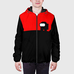 Куртка с капюшоном мужская AMONG US - ALONE, цвет: 3D-черный — фото 2
