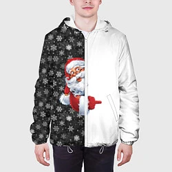 Куртка с капюшоном мужская Дедушка Мороз, цвет: 3D-белый — фото 2