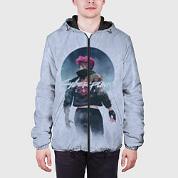 Куртка с капюшоном мужская Cyberpunk 2077, цвет: 3D-черный — фото 2