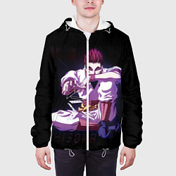 Куртка с капюшоном мужская Хисока, цвет: 3D-белый — фото 2