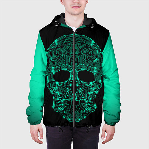 Мужская куртка Cyber Skull / 3D-Черный – фото 3