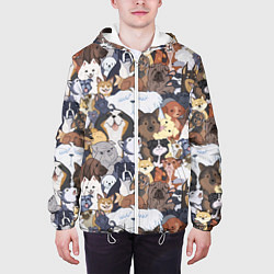 Куртка с капюшоном мужская Dogs, цвет: 3D-белый — фото 2