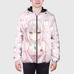 Куртка с капюшоном мужская Эмилия, цвет: 3D-черный — фото 2