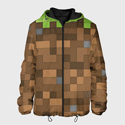 Куртка с капюшоном мужская Minecraft камуфляж, цвет: 3D-черный