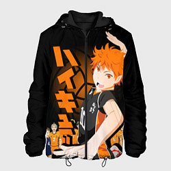 Куртка с капюшоном мужская ВОЛЕЙБОЛ!! HAIKYUU!!, цвет: 3D-черный