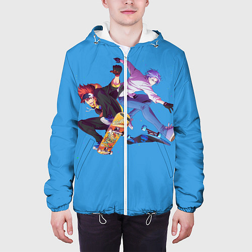 Мужская куртка На скейте в бесконечность / 3D-Белый – фото 3