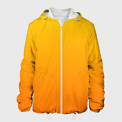 Куртка с капюшоном мужская Оранжевый градиент, цвет: 3D-белый
