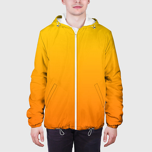 Мужская куртка Оранжевый градиент / 3D-Белый – фото 3