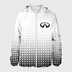 Куртка с капюшоном мужская Infiniti, цвет: 3D-белый
