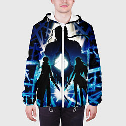 Куртка с капюшоном мужская Sword Art Online Кирито Асуна, цвет: 3D-белый — фото 2