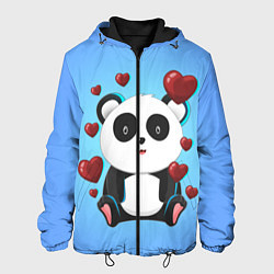 Куртка с капюшоном мужская Панда, цвет: 3D-черный