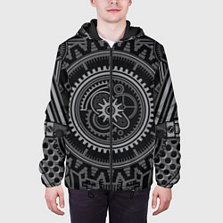 Куртка с капюшоном мужская Стимпанк Механизмы, цвет: 3D-черный — фото 2