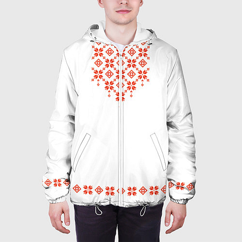 Мужская куртка Белорусская вышиванка / 3D-Белый – фото 3