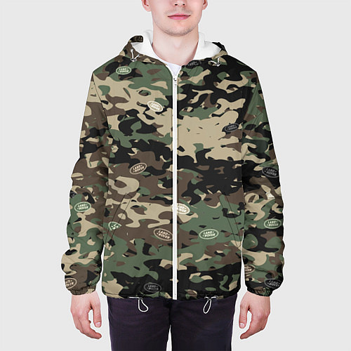 Мужская куртка Камуфляж Land Rover / 3D-Белый – фото 3