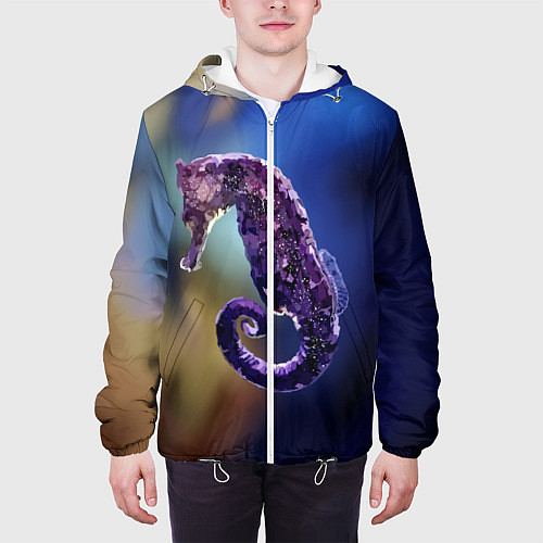 Мужская куртка Морской конёк / 3D-Белый – фото 3