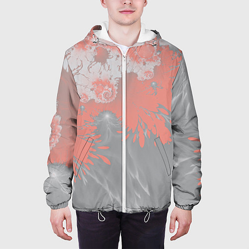Мужская куртка Абстракция / 3D-Белый – фото 3