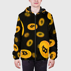 Куртка с капюшоном мужская БИТКОИН BITCOIN, цвет: 3D-черный — фото 2