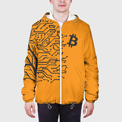 Куртка с капюшоном мужская BITCOIN TREE БИТКОИН Z, цвет: 3D-белый — фото 2
