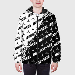 Куртка с капюшоном мужская MERCEDES BENZ AMG, цвет: 3D-черный — фото 2