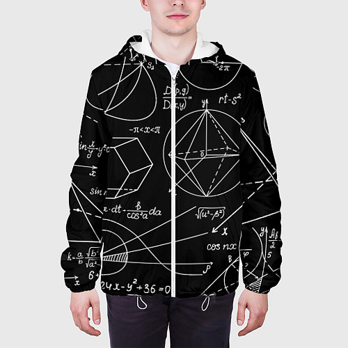 Мужская куртка Геометрия / 3D-Белый – фото 3