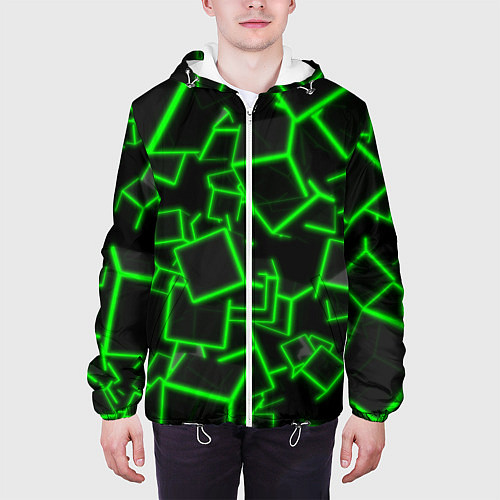 Мужская куртка Cyber cube / 3D-Белый – фото 3