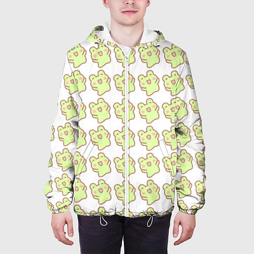 Мужская куртка Счастливые лягушки / 3D-Белый – фото 3
