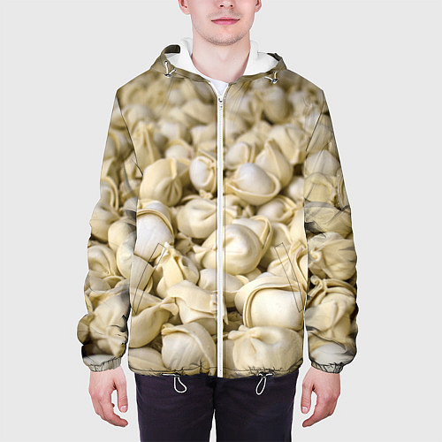 Мужская куртка Пельмени / 3D-Белый – фото 3
